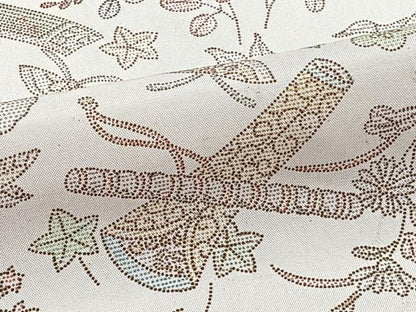平和屋着物■本場染大島紬　楽器花鳥文　正絹　逸品　未使用　CABI3629xi