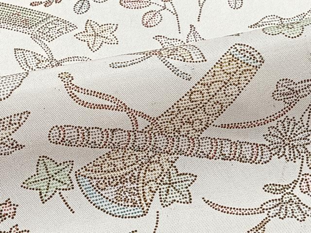 平和屋着物■本場染大島紬　楽器花鳥文　正絹　逸品　未使用　CABI3629xi