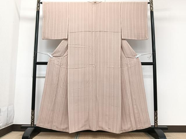 平和屋着物■上質な小紋　縞　正絹　逸品　CABI3634xi