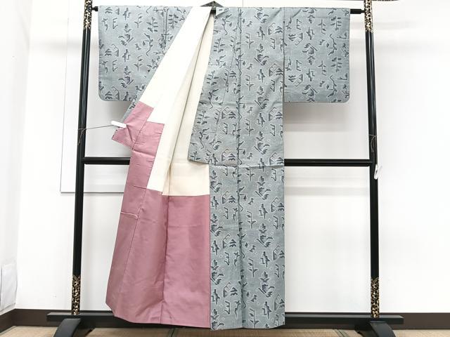 平和屋着物■本場大島紬　横絣　抽象文　正絹　逸品　CABI3641xi