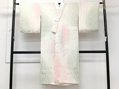 平和屋着物■長襦袢　無双仕立て　立ち分銅花文　暈し染め　正絹　逸品　未使用　CABI3646xi