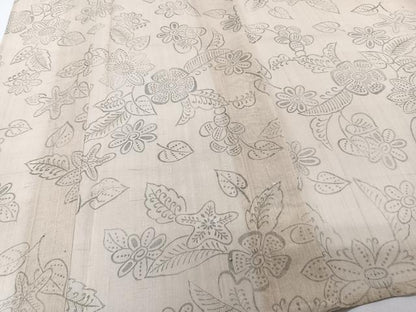 平和屋着物＊夏物　絹芭蕉　草花文 　正絹　逸品　未使用　CABI3651xi