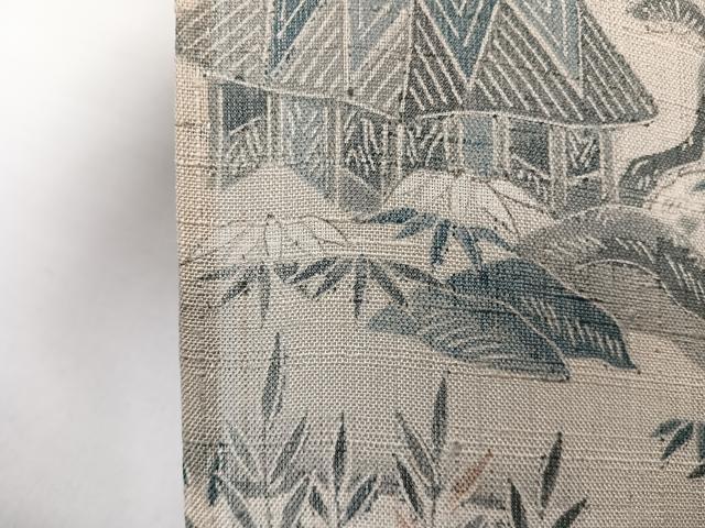 平和屋着物＊夏物　訪問着　生紬紗　御所解松竹梅文　正絹　逸品　CABI3653xi
