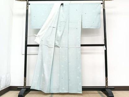 平和屋着物＊夏物　小紋　絽　舞花文　正絹　逸品　CABI3657xi