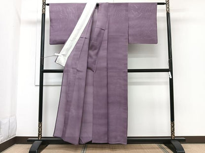 平和屋着物＊夏物　小紋　絽　作家物　霞文　正絹　逸品　CABI3658xi