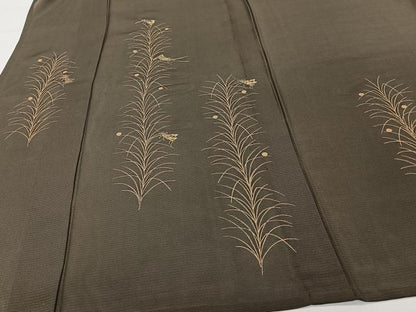 平和屋着物＊夏物 訪問着 絽 竹屋町刺繍 草木夏虫文 金彩 正絹 逸品 CABI3659xi