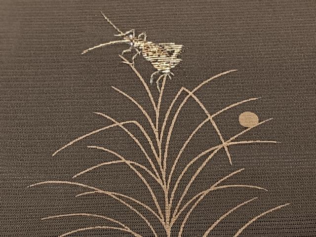 平和屋着物＊夏物 訪問着 絽 竹屋町刺繍 草木夏虫文 金彩 正絹 逸品 CABI3659xi