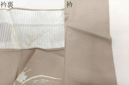 平和屋着物＊夏物 訪問着 絽縮緬 刺繍 立波草花文 金銀彩 正絹 逸品 CABI3664xi