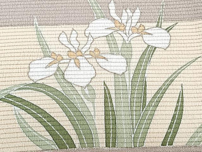 平和屋着物＊夏物 訪問着 絽縮緬 刺繍 立波草花文 金銀彩 正絹 逸品 CABI3664xi