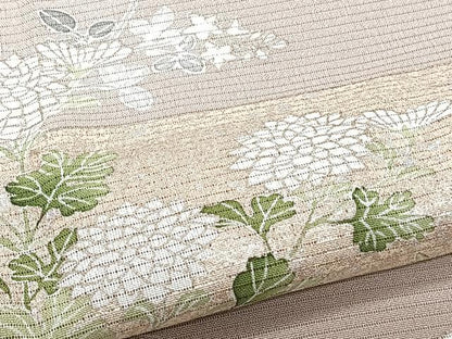 平和屋着物＊夏物 訪問着 絽縮緬 刺繍 立波草花文 金銀彩 正絹 逸品 CABI3664xi