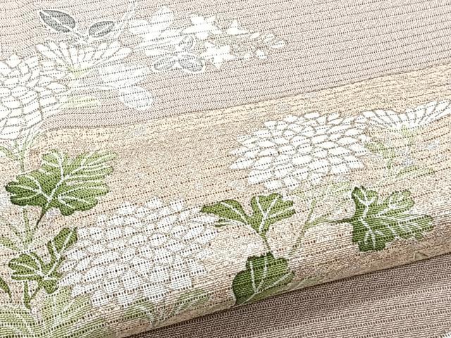 平和屋着物＊夏物 訪問着 絽縮緬 刺繍 立波草花文 金銀彩 正絹 逸品 CABI3664xi