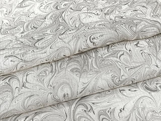 平和屋着物＊夏物 小紋 紗 墨流し文 正絹 逸品 CABI3665xi