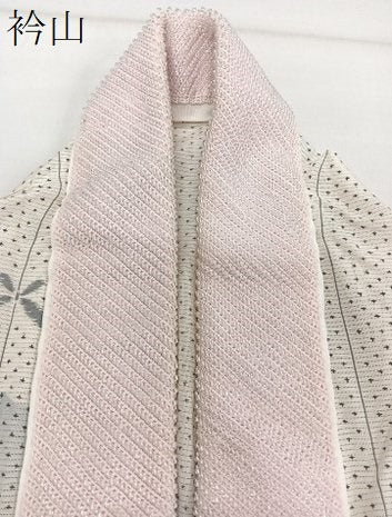 平和屋着物＊夏物　長襦袢　無双仕立て　絽　雪輪花文　半衿ビーズ　正絹　逸品　CABI3668xi