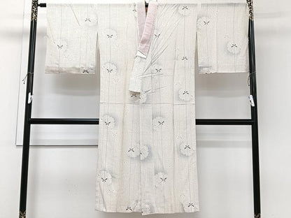 平和屋着物＊夏物　長襦袢　無双仕立て　絽　雪輪花文　半衿ビーズ　正絹　逸品　CABI3668xi