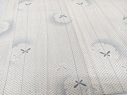 平和屋着物＊夏物　長襦袢　無双仕立て　絽　雪輪花文　半衿ビーズ　正絹　逸品　CABI3668xi