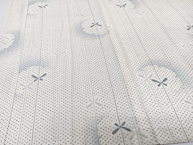 平和屋着物＊夏物　長襦袢　無双仕立て　絽　雪輪花文　半衿ビーズ　正絹　逸品　CABI3668xi