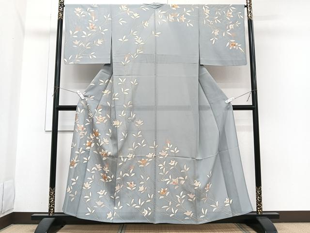 平和屋着物＊夏物 訪問着 絽 駒刺繍 枝橘文 金彩 三越扱い 正絹 逸品 CABI3669xi
