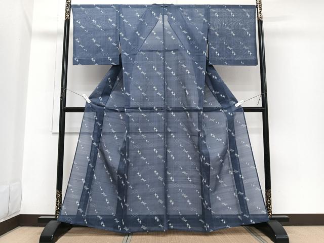 平和屋着物＊夏物　本場琉球絣　夏琉球　証紙付き　正絹　逸品　CABI3670xi