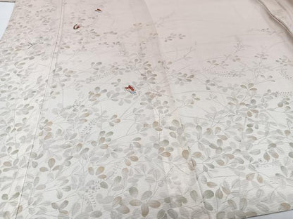 平和屋着物＊夏物　訪問着　絽　刺繍　枝萩蝶々文　暈し染め　銀糸　正絹　逸品　CABI3672xi