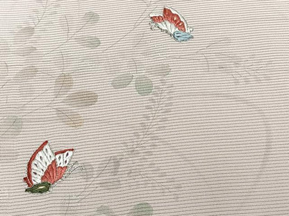 平和屋着物＊夏物　訪問着　絽　刺繍　枝萩蝶々文　暈し染め　銀糸　正絹　逸品　CABI3672xi