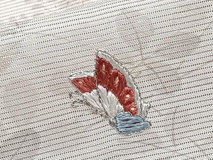 平和屋着物＊夏物　訪問着　絽　刺繍　枝萩蝶々文　暈し染め　銀糸　正絹　逸品　CABI3672xi