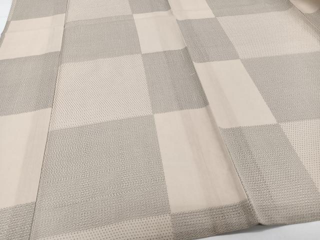 平和屋着物＊夏物　結城紬　夏結城　100亀甲　格子亀甲文　正絹　逸品　CABI3674xi