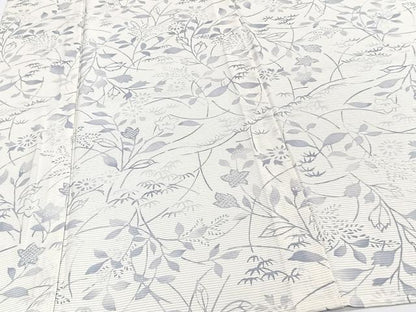 平和屋着物＊夏物　小紋　絽　草花文　正絹　逸品　CABI3676xi