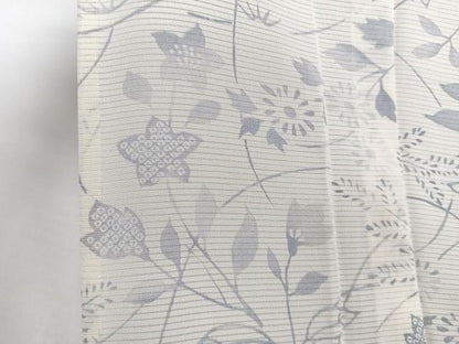 平和屋着物＊夏物　小紋　絽　草花文　正絹　逸品　CABI3676xi