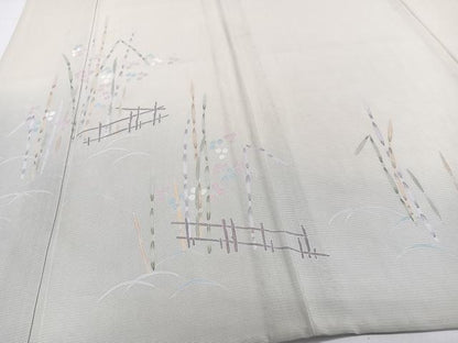 平和屋着物＊夏物　訪問着　絽　籬木賊文　正絹　逸品　CABI3678xi