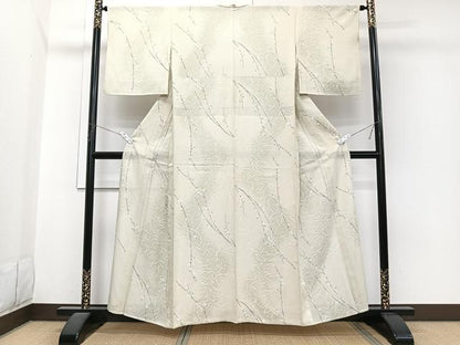 平和屋着物＊夏物　小紋　絽　枝花文　正絹　逸品　CABI3680xi