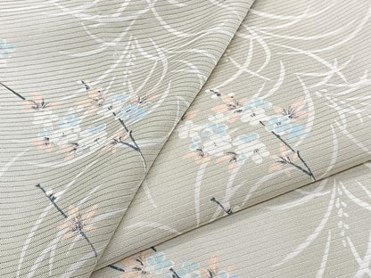 平和屋着物＊夏物　小紋　絽　枝花文　正絹　逸品　CABI3680xi