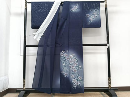 平和屋着物＊夏物 訪問着 絽 枝草花文 暈し染め 正絹 逸品 CABI3681xi
