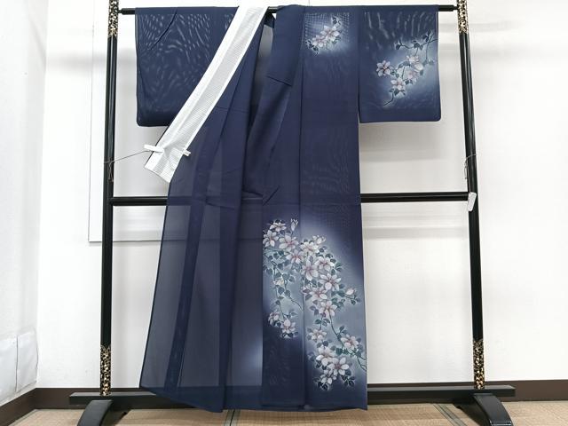 平和屋着物＊夏物 訪問着 絽 枝草花文 暈し染め 正絹 逸品 CABI3681xi