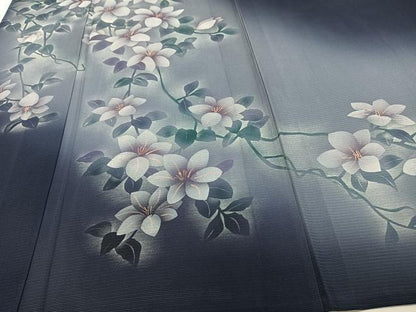 平和屋着物＊夏物 訪問着 絽 枝草花文 暈し染め 正絹 逸品 CABI3681xi
