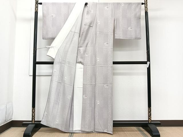 平和屋着物＊夏物 小紋 絽 雪輪跳兎 正絹 逸品 CABI3683xi