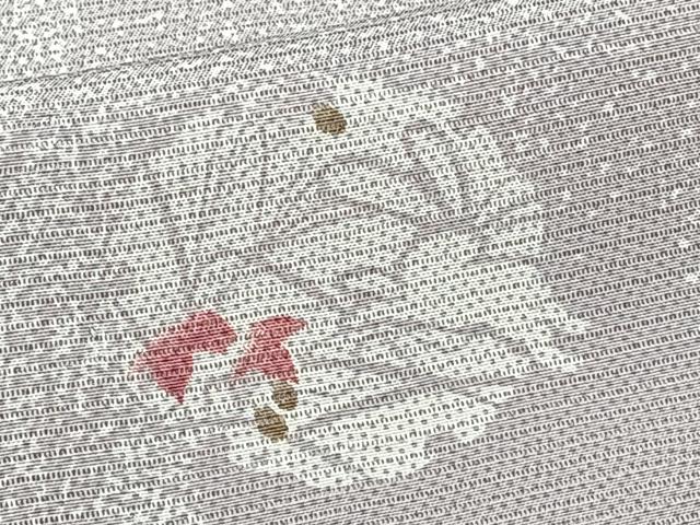 平和屋着物＊夏物 小紋 絽 雪輪跳兎 正絹 逸品 CABI3683xi