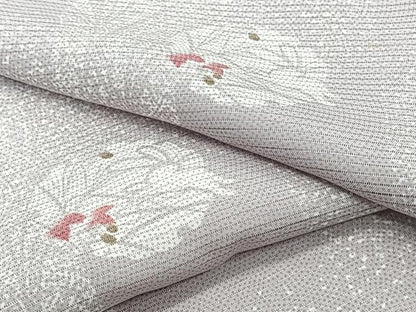 平和屋着物＊夏物 小紋 絽 雪輪跳兎 正絹 逸品 CABI3683xi