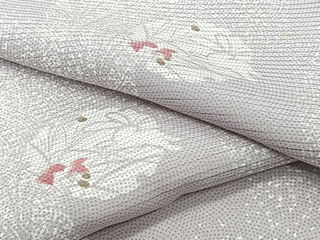 平和屋着物＊夏物 小紋 絽 雪輪跳兎 正絹 逸品 CABI3683xi
