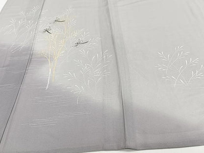 平和屋着物＊夏物 訪問着 絽 草木蜻蛉 金彩 正絹 逸品 CABI3687xi