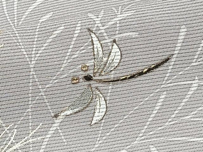 平和屋着物＊夏物 訪問着 絽 草木蜻蛉 金彩 正絹 逸品 CABI3687xi