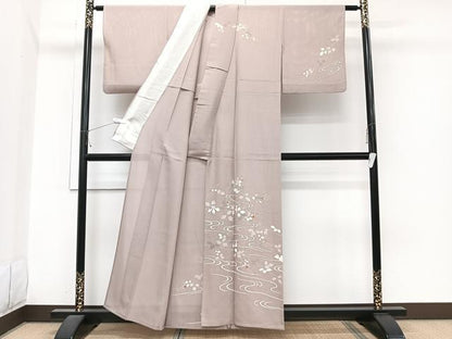 平和屋着物＊夏物　訪問着　絽　流水草花文　金彩　正絹　逸品　CABI3688xi