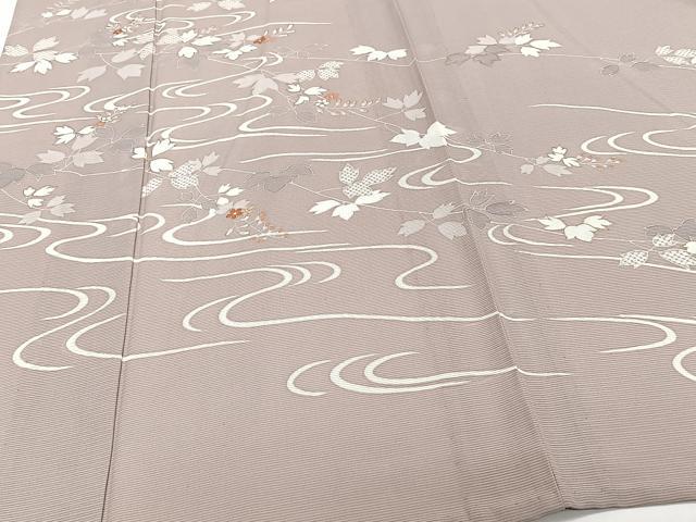 平和屋着物＊夏物 訪問着 絽 流水草花文 金彩 正絹 逸品 CABI3688xi