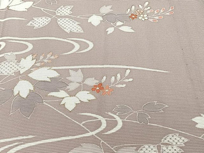 平和屋着物＊夏物　訪問着　絽　流水草花文　金彩　正絹　逸品　CABI3688xi