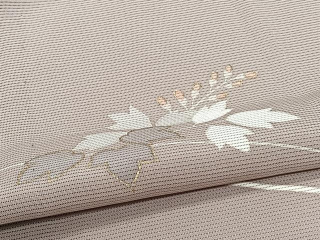 平和屋着物＊夏物　訪問着　絽　流水草花文　金彩　正絹　逸品　CABI3688xi