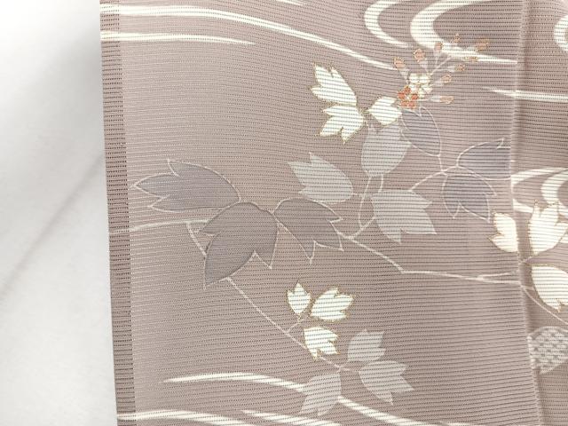 平和屋着物＊夏物 訪問着 絽 流水草花文 金彩 正絹 逸品 CABI3688xi
