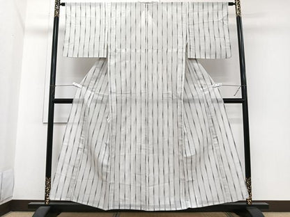 平和屋着物＊夏物 絽芭蕉 矢羽文 正絹 逸品 CABI3689xi