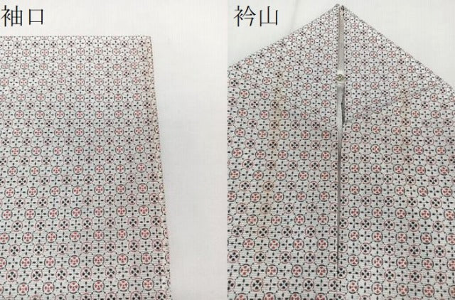 平和屋着物＊夏物 小紋 絽 繋ぎ花丸文 洗える着物 CABI3692xi