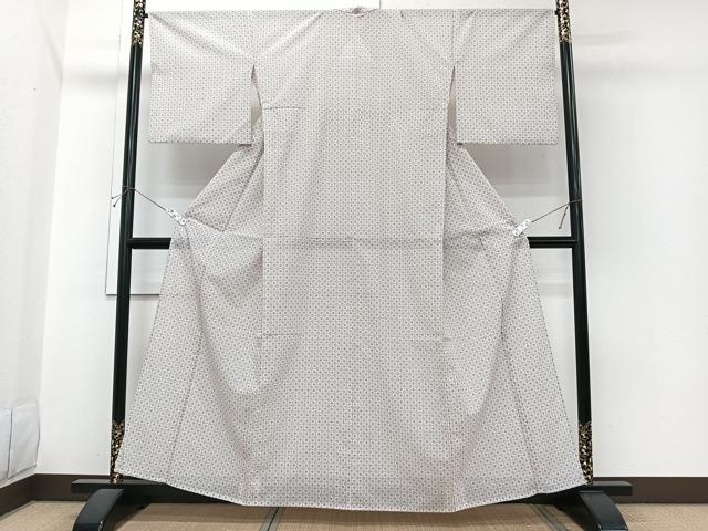 平和屋着物＊夏物 小紋 絽 繋ぎ花丸文 洗える着物 CABI3692xi