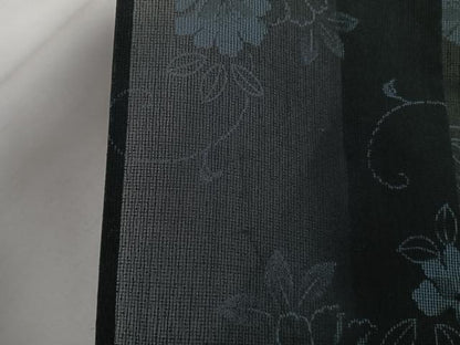 平和屋着物＊夏物　小紋　紗　花唐草文　洗える着物　CABI3696xi