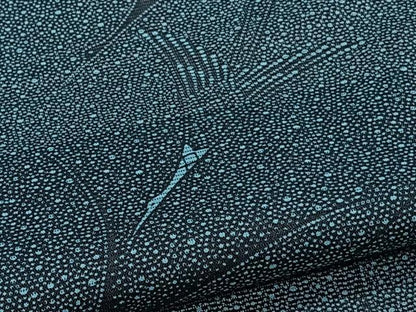 平和屋着物＊夏物　小紋　絽　流水鶴文　洗える着物　CABI3697xi